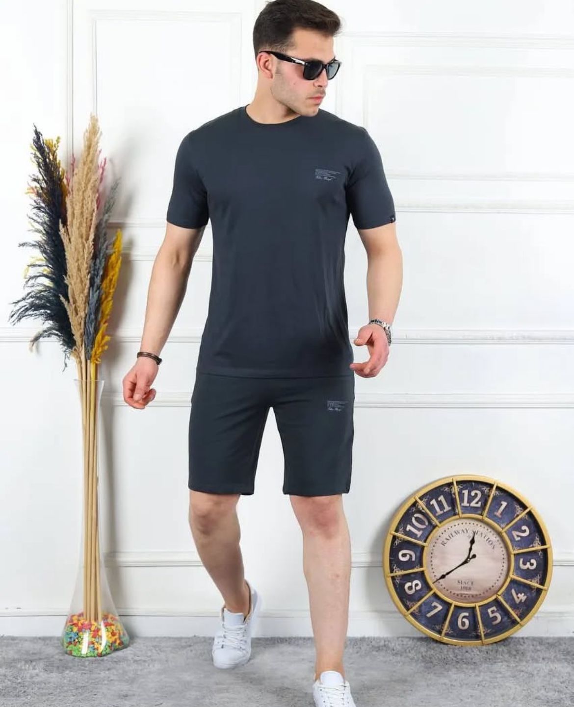 %100 COTTON ŞORT TAKIM FÜME