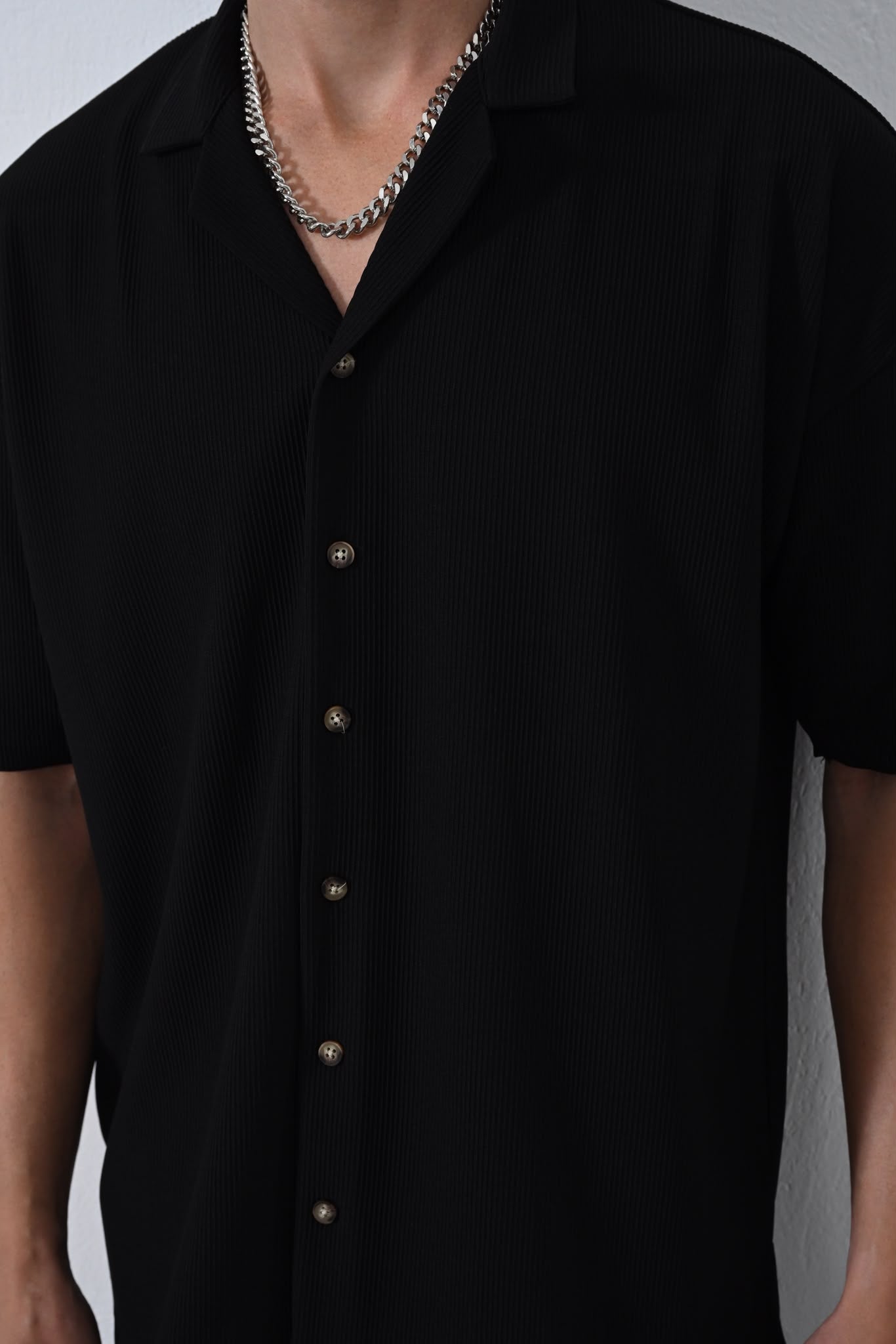 Fitilli Oversize Kısa Kol Gömlek