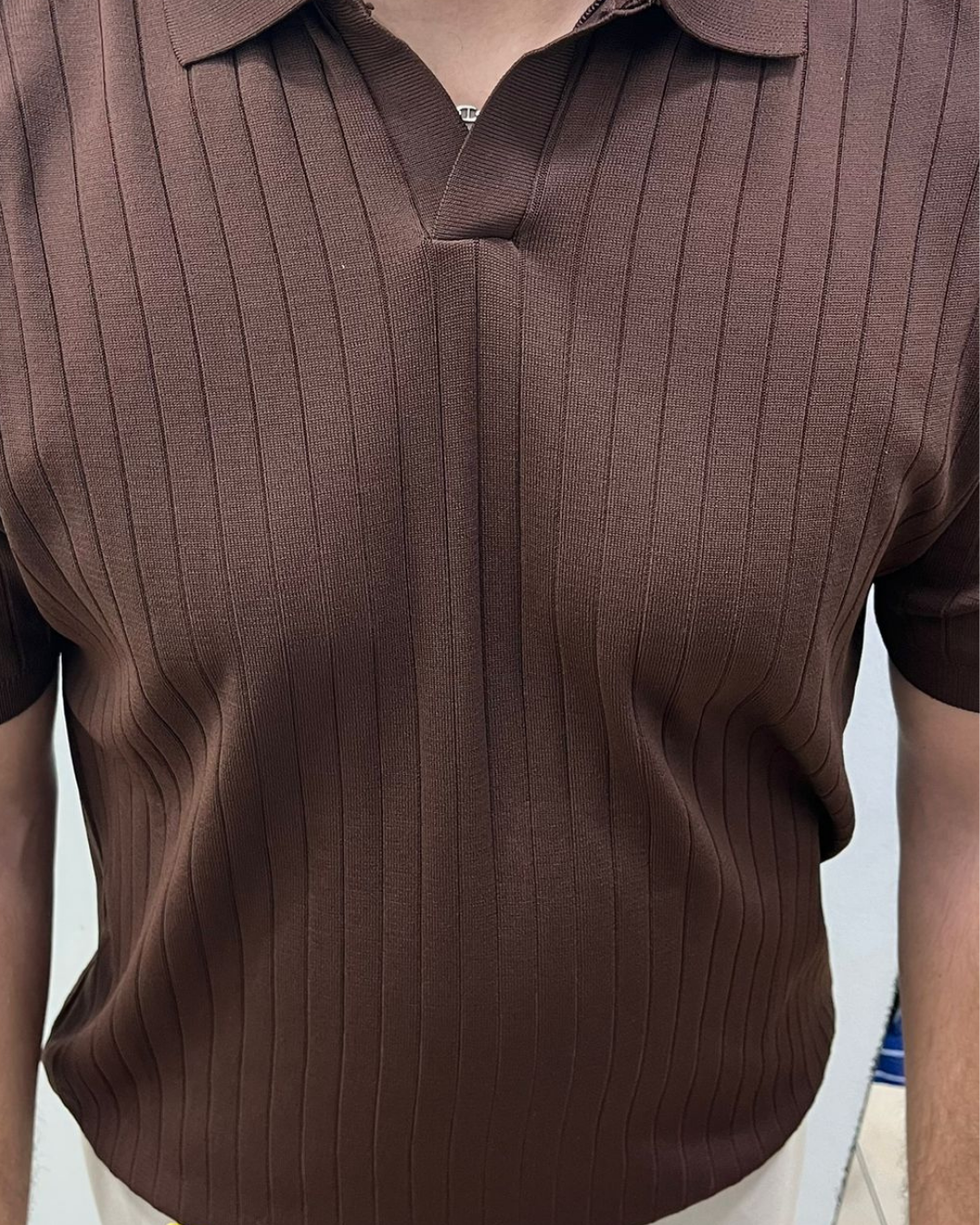 Bej Polo Yaka Triko Tişört