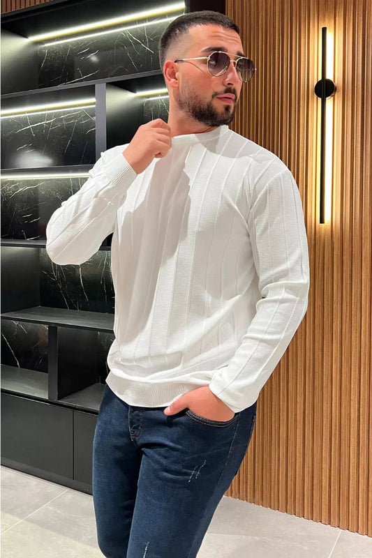 UZUN KOL CİZGİLİ TRİKO