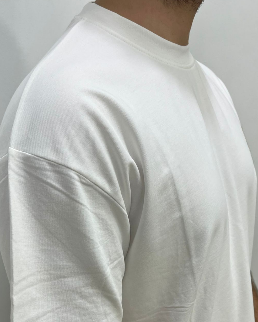 Halı Desen Patch Detaylı Siyah Oversize Tişört