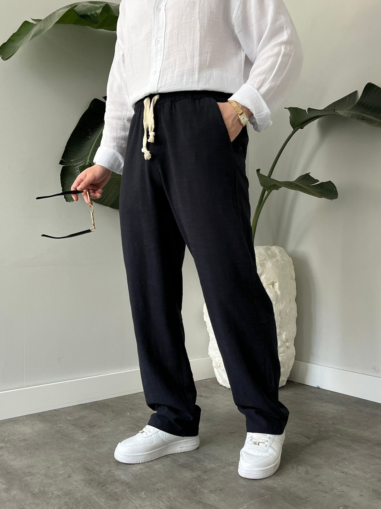 BAGGY KETEN ALT PANTOLON
