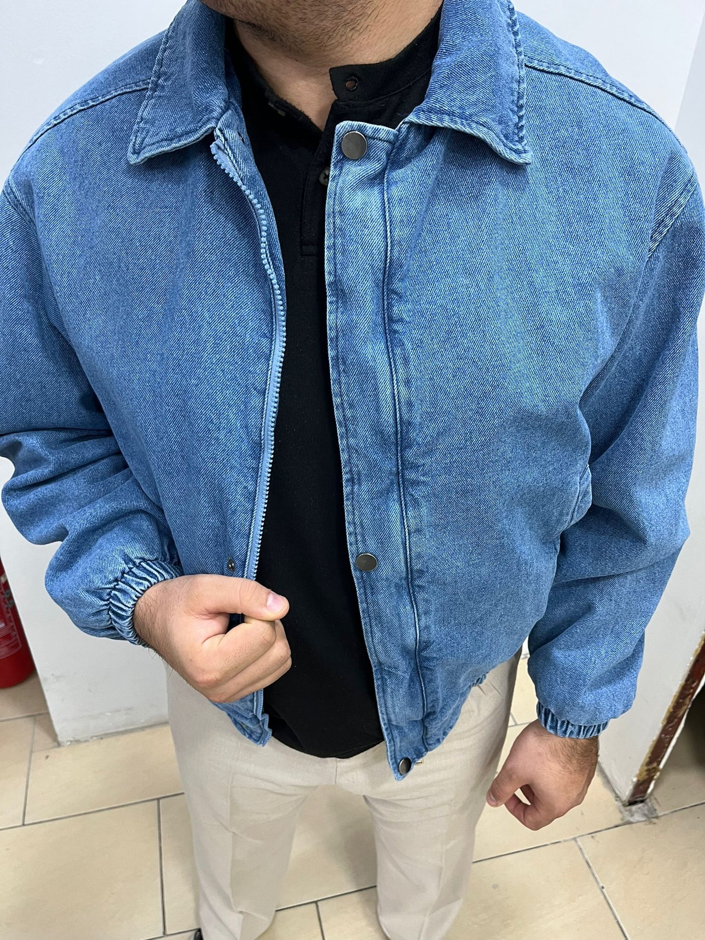 OVERSİZE MAVİ KOT CEKET