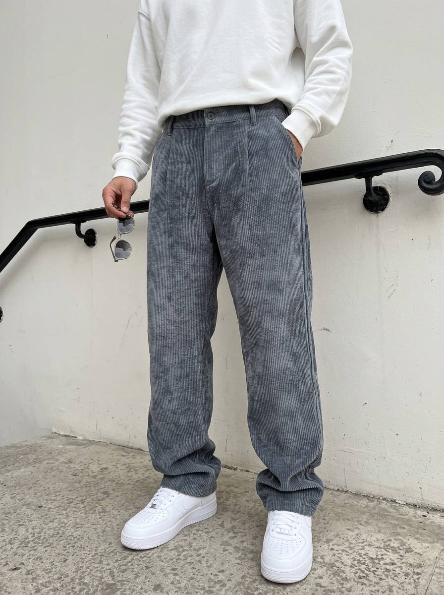 Premium Kalite Kadife Baggy Pantolon