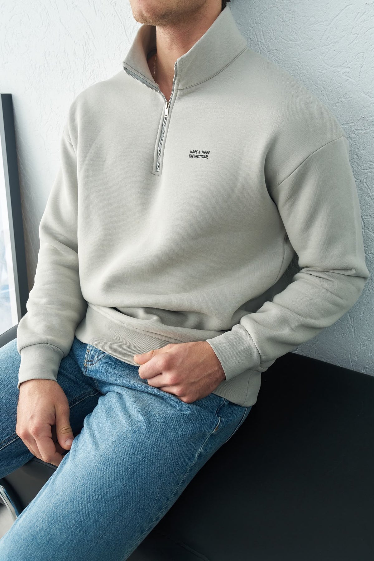OVERSİZE YARIM FERMUARLI Sweatshirt