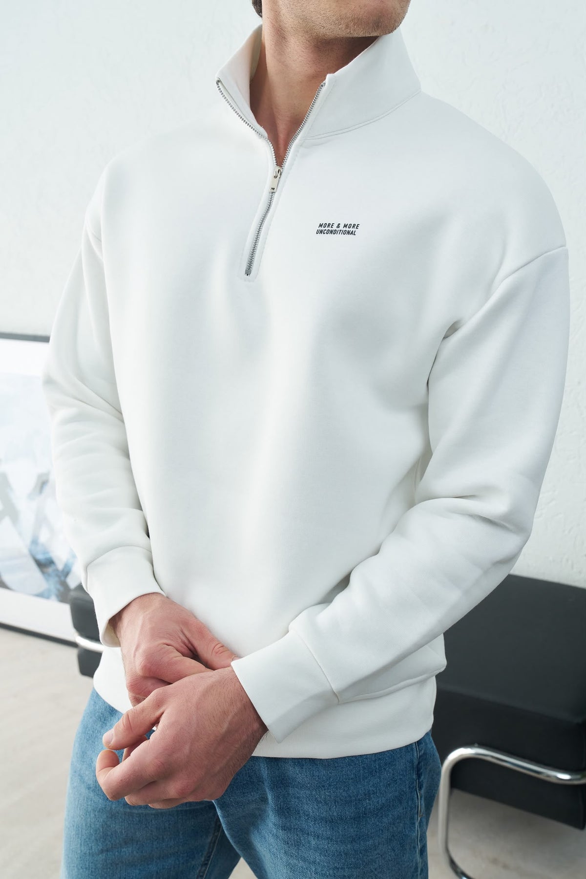 OVERSİZE YARIM FERMUARLI Sweatshirt