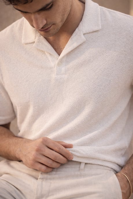 Aretus Şönil Kumaş Regular Fit Tek Düğmeli Polo Yaka Erkek T-Shirt