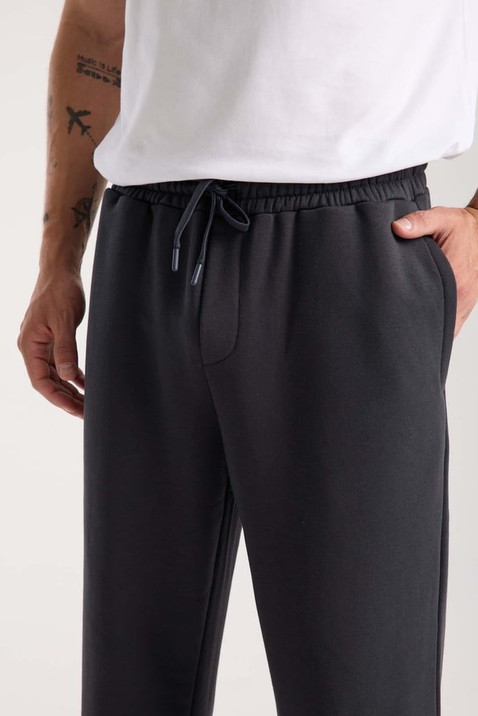 Baggy Kalıp Diagonal 3 İplik Kumaş Erkek Eşofman Altı Pantolon