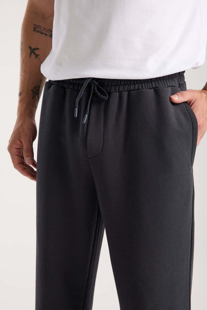 Baggy Kalıp Diagonal 3 İplik Kumaş Erkek Eşofman Altı Pantolon