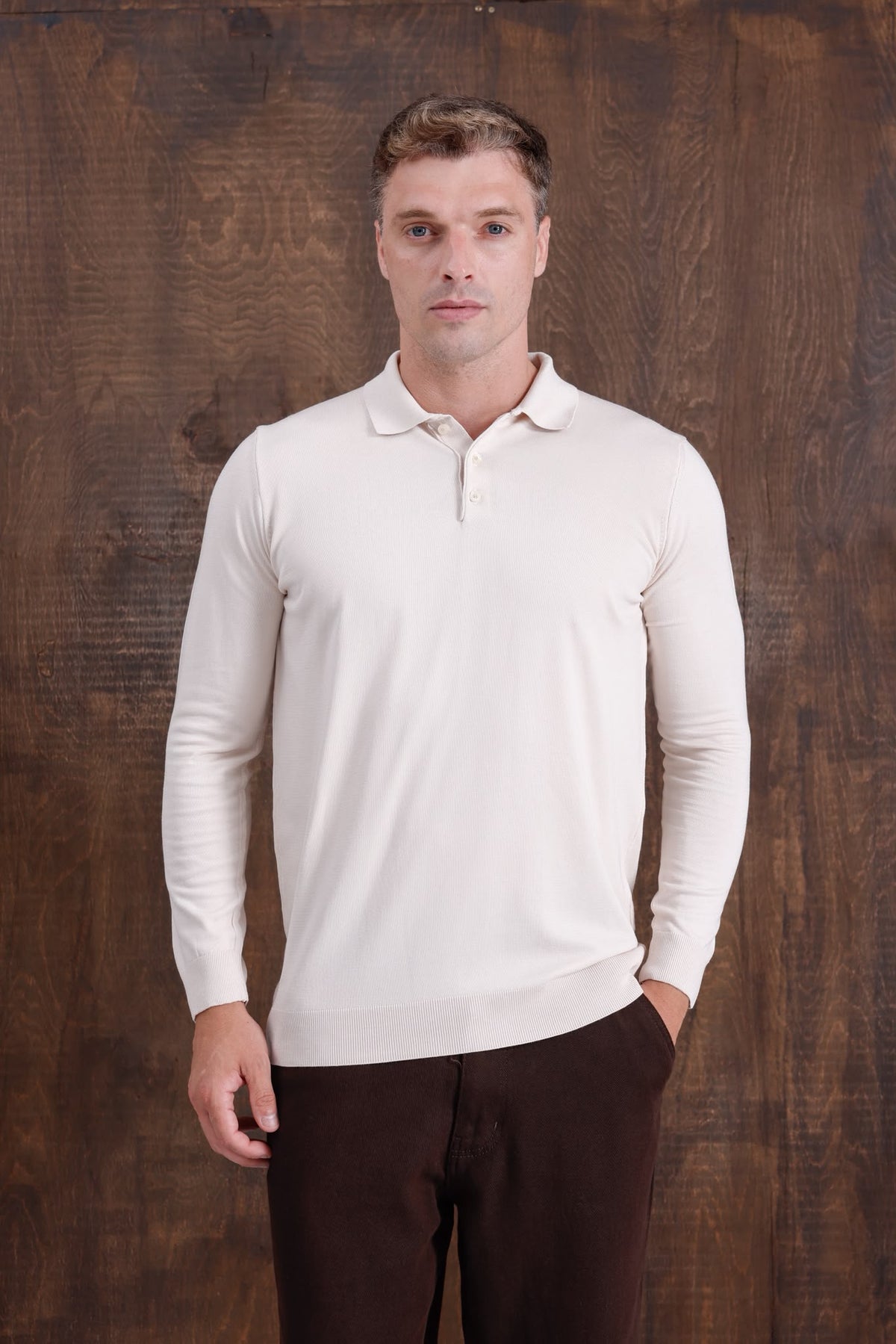 Polo Yaka Uzun Kollu Sweatshirt