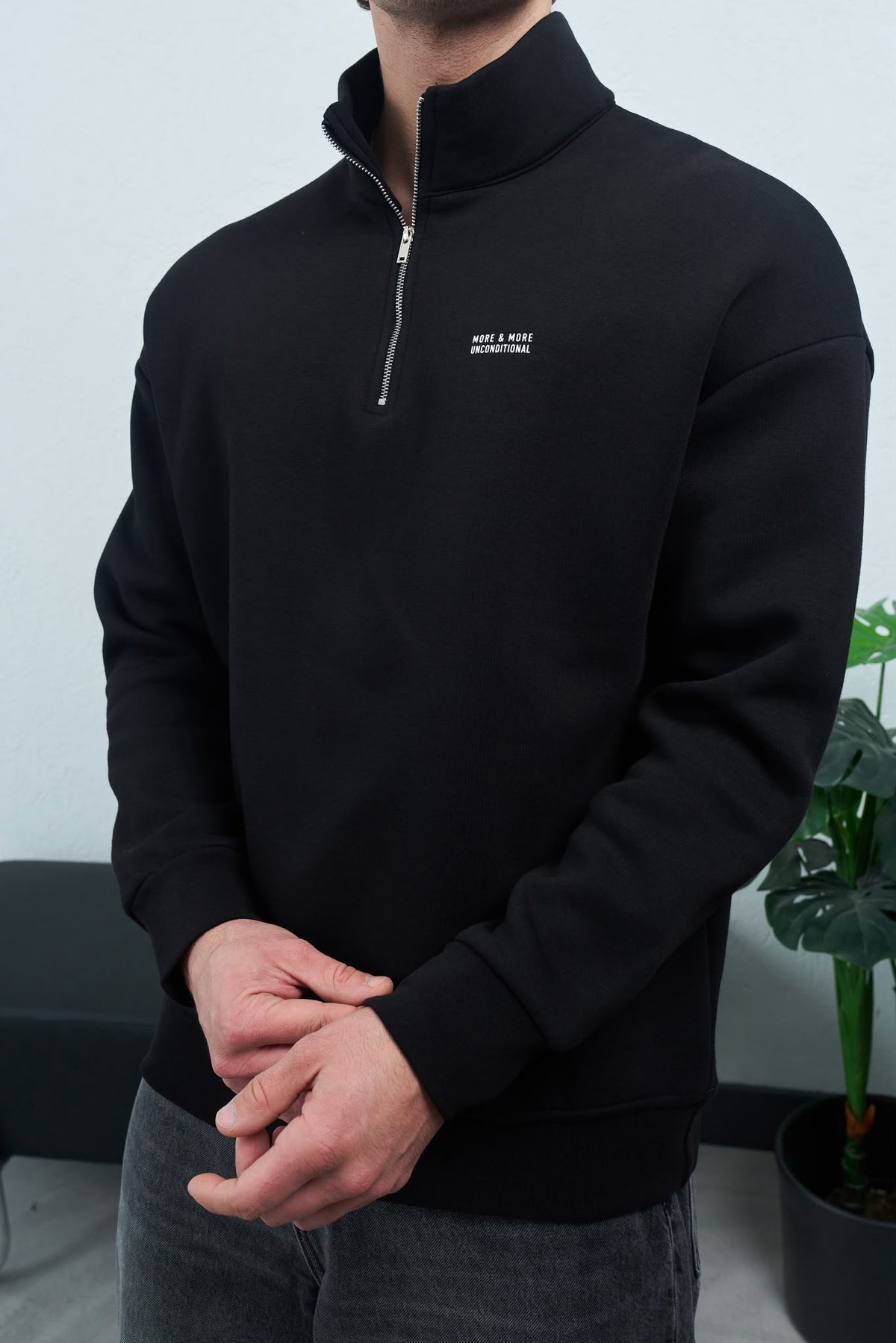 OVERSİZE YARIM FERMUARLI Sweatshirt