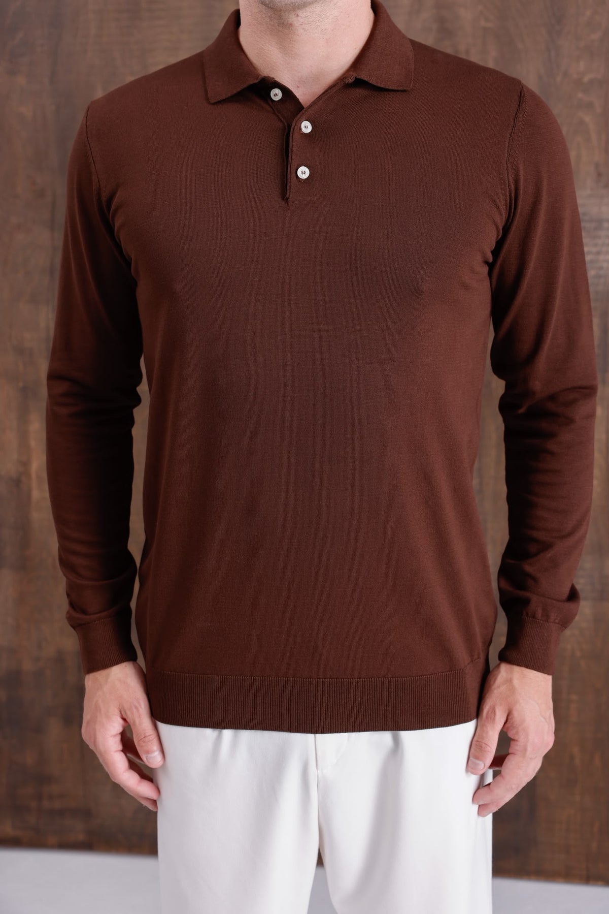 Polo Yaka Uzun Kollu Sweatshirt