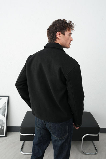 DÜZ KAŞE DÜĞMELİ CEKET