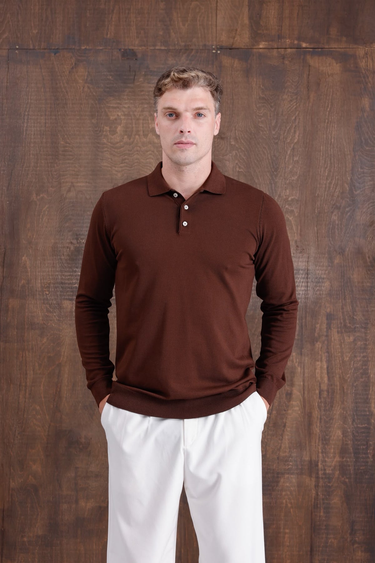 Polo Yaka Uzun Kollu Sweatshirt