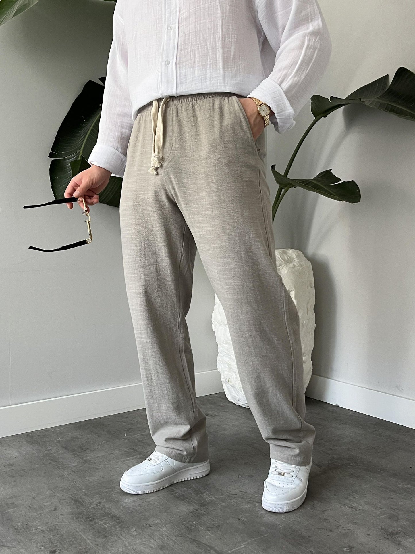 BAGGY KETEN ALT PANTOLON