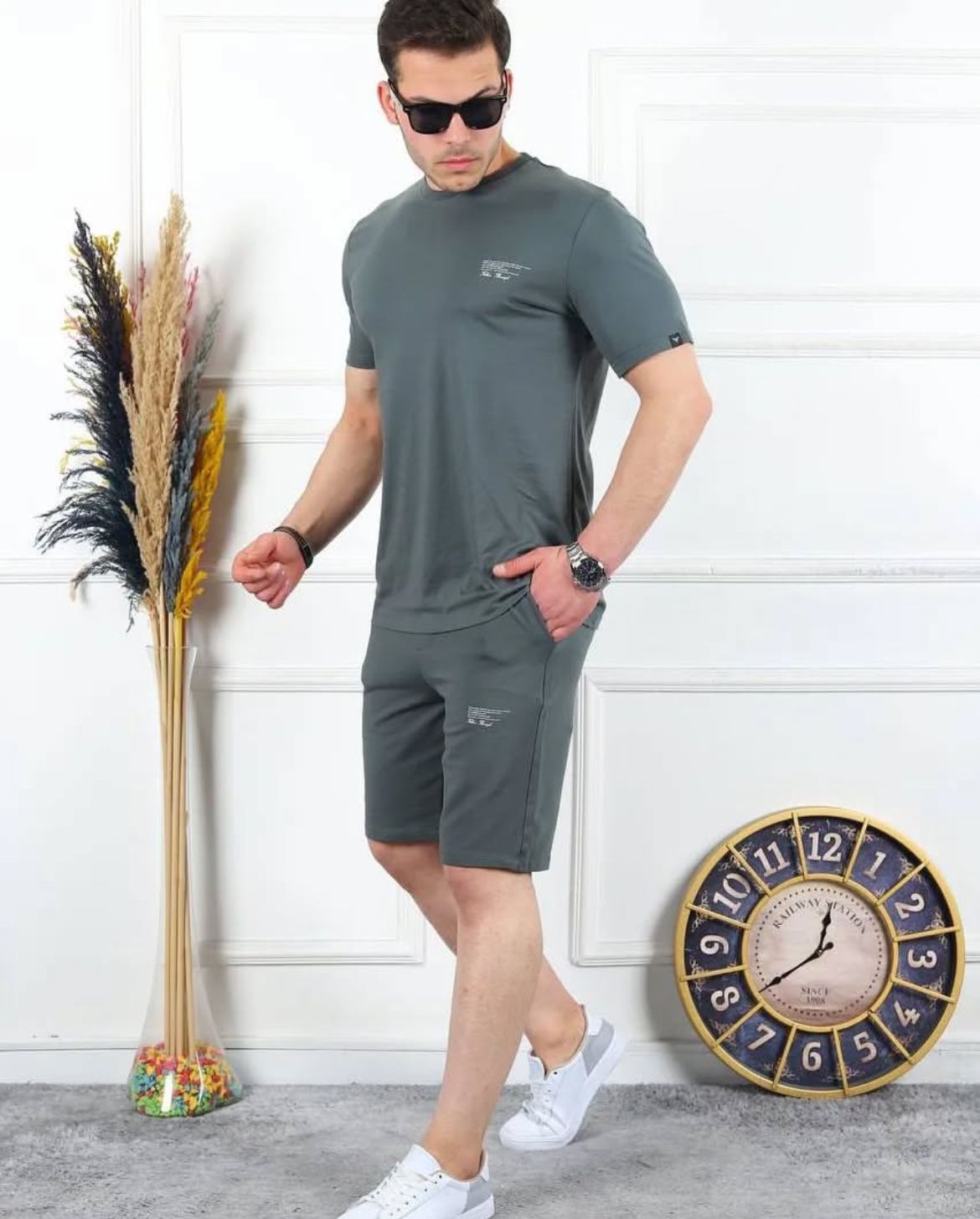 %100 COTTON ŞORT TAKIM HAKİ