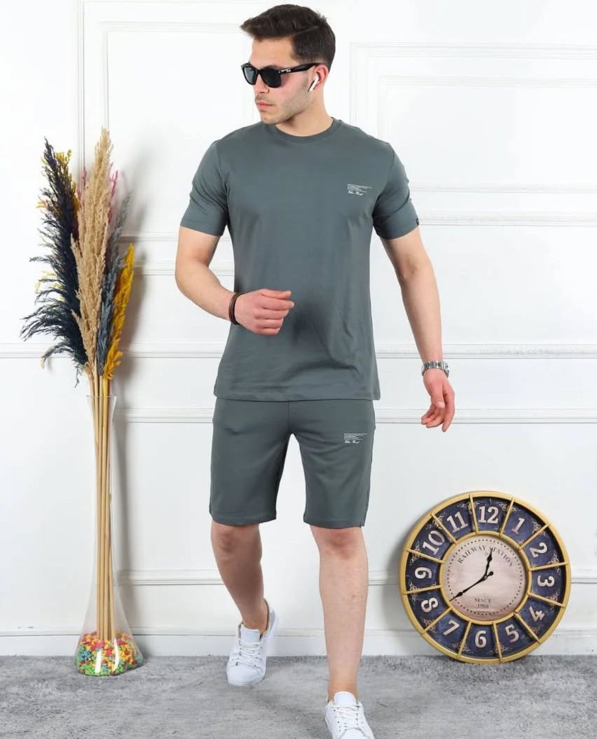 %100 COTTON ŞORT TAKIM HAKİ