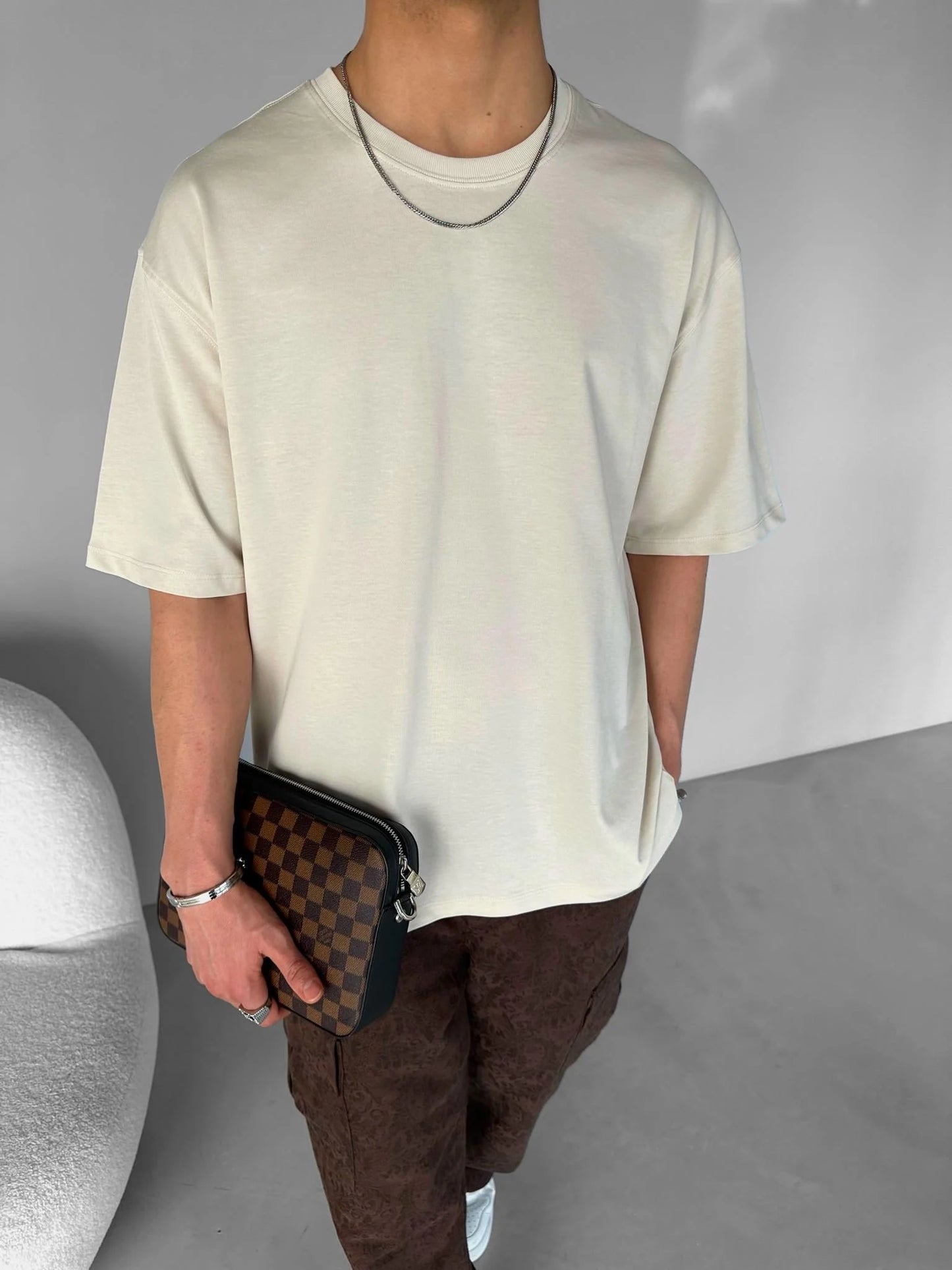 Erkek Oversize Basic T-Shirt