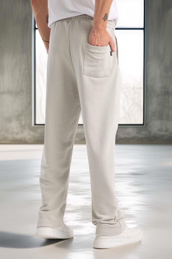 Baggy Kalıp Diagonal 3 İplik Kumaş Erkek Eşofman Altı Pantolon