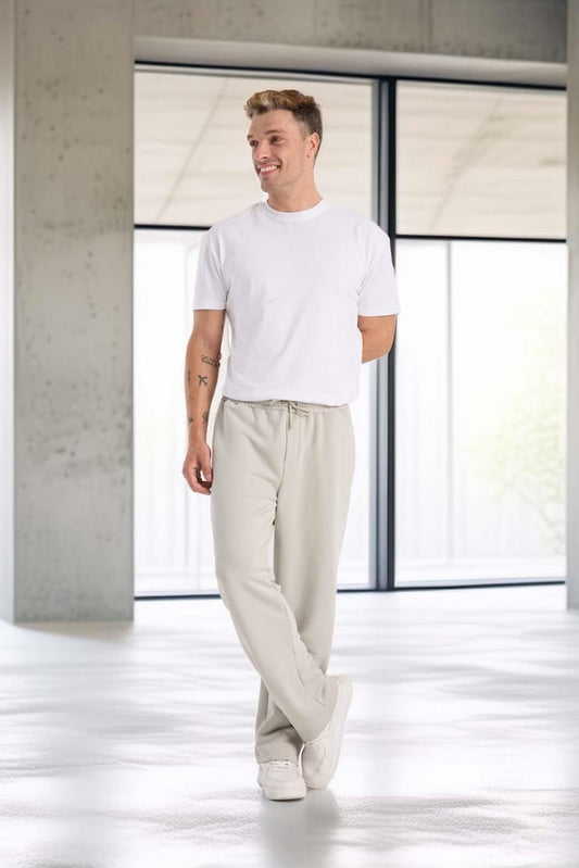 Baggy Kalıp Diagonal 3 İplik Kumaş Erkek Eşofman Altı Pantolon