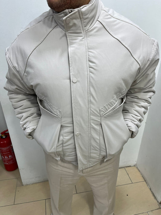 KIŞLIK OVERSİZE BEYAZ MONT