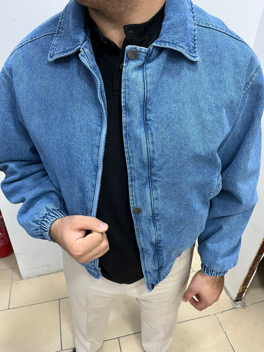 OVERSİZE MAVİ KOT CEKET