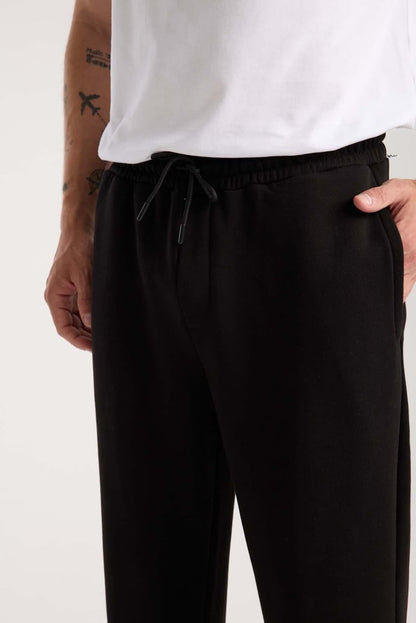 Baggy Kalıp Diagonal 3 İplik Kumaş Erkek Eşofman Altı Pantolon