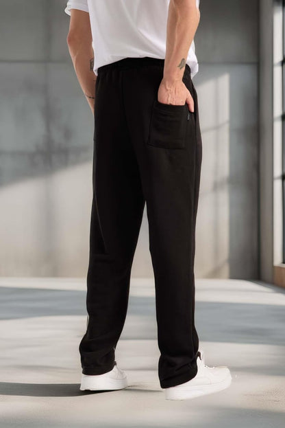 Baggy Kalıp Diagonal 3 İplik Kumaş Erkek Eşofman Altı Pantolon