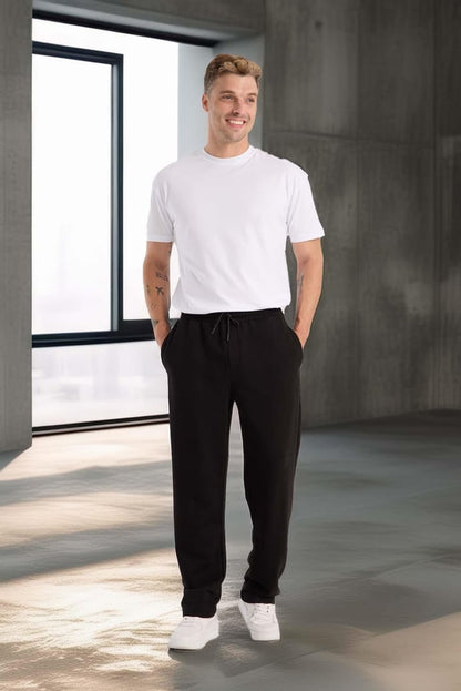 Baggy Kalıp Diagonal 3 İplik Kumaş Erkek Eşofman Altı Pantolon