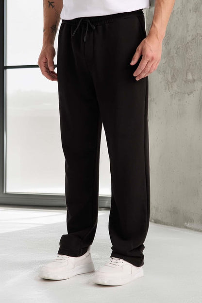 Baggy Kalıp Diagonal 3 İplik Kumaş Erkek Eşofman Altı Pantolon